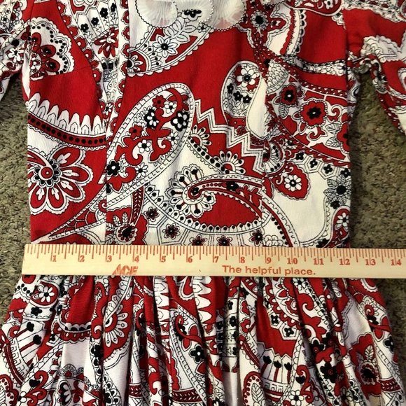 Vintage Handmade Square Dance Outfit Matching Mens Womens Used 2 Piece Red Black - Picture 13 of 16